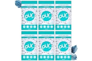 PUR Gum | Chewing-Gum Sans Sucre | 100% Xylitol | Végétalien, Sans Aspartame et Sans Gluten | Gum Naturel Au Goût De Wintergreen, 55 Pièces (Lot De 6)