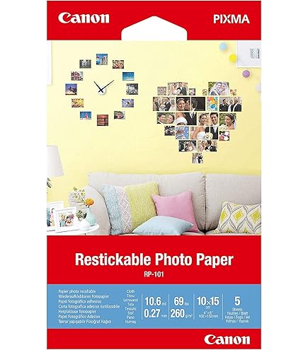 Carta Fotografica Magnetica Canon 10x15 Cm - 5 Fogli, Per Stampe Su Frigorifero O Lavagne - Foto 4