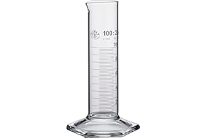 neoLab E-1278 Messzylinder, niedrige Form, Sechskantfuß, Boro Kl. B, 100 mL