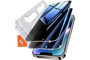 Tentoki sichtschutz für panzerglas iPhone 13/13 Pro/14 6,1 Zoll, kompatibel mit Face ID, 25° Anti-Spionage Premium 9H Schutzglas Glas [Ultra-Privatsphäre] [Auto Dust-Elimination] [HD klar] 2 Stück