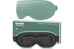 ‎TRILANCER Innowacyjna maska na oczy 2025, opaska do spania Trilancer, maska na oczy do snu, maska do spania, podróż samolotem, medytacja, drzemki, akcesoria dla mężczyzn i kobiet, blokuje (Jezioro Zielone)