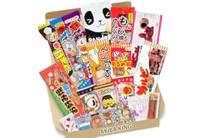Trial Japonais Candy Dagashi Boîte 20 pcs Umaibo Snack Gumi pomme de terre Chip Kitty chocolat w / AKIBA KING Autocollant