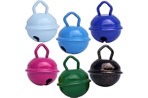 MUSIKID Petits Grelots Musicaux Couleurs Bleu Ciel + Bleu + Bleu Foncé + Fuchsia + Vert + Noir (6 clochettes 15mm) Existe en Gros 25mm Géants 35mm Pour Enfants Bébé : Montessori Instruments Noël Anniversaire