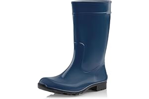 Ladeheid Bottes de Pluie Femme en Caoutchouc PVC avec Semelle Extérieure Antidérapante 100% Imperméable LA-967
