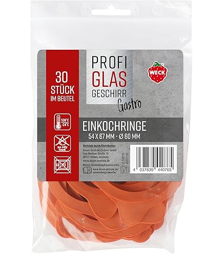 MamboCat Lot De 4 Accessoires Weck - 1 Couvercle En Verre 1 Anneau De Conservation