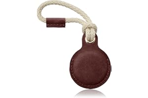 MISTER BONCUK HANDMADE JEWELRY iTAGGi Echtleder Schutzhülle für AirTags | Robuster Schutzhüllen-Anhänger für Apple AirTag | Anti-Kratz rundum AirTag Hülle | AirTag Schlüsselanhänger mit Segelseil (Brownish Red)