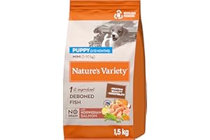 Nature's Variety No Grain - Pienso para Perros Mini Junior con Salmón sin espinas - 1,5kg