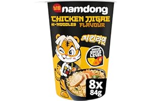 Namdong Chicken Jjigae Noodle Pot Korean-style instant noodles with a sachet of chilli mix 8x 84 g