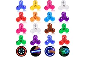 Gigilli Mini Fidget Spinners 16 Pack, LED Fidget Spinners per Bambini 4-12, Regalo di San Valentino Bomboniere Fidget Giocattoli Goodie Bag Stuffers Glow in The Dark