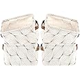 LessMo 4 Pack Storage Baskets, Collapsible Mini Storage Boxes, Canvas Fabric Waterproof Storage Bins made from Cotton and Linen, for Toys, Bathroom, Closets, Playroom (TREE-LEAF, Thin/waterproof)