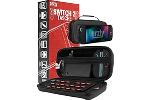 Orzly Tragetasche für die Nintendo Switch 2 (2025) Konsole, 7,9 Zoll Bildschirmschutz, Hartschalenetui mit intelligenter Aufbewahrung für Zubehör und Spiele, Taschen, Geschenkbox-Edition