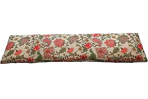 COVERBAGBCN- Sacchetto Termico Cervicale 50x14 cm | Riempimento con Noccioli di Ciliegia Naturali senza Chimiche | Doppia Fodera Lavabile | Terapia Caldo e Freddo | 830 g (Design Floreale).