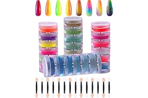‎DUUFIN Duufin 24 Stück Pigment Nagel Pulver, Bunt Nagelpulver Nail Powder Nagel Glitter Nagelpuder für DIY Nagel Kunst Dekoration