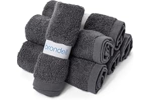 Brondell Bamboo Bidet Towels, Pack of 6, Graphite