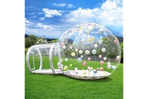 AFITDON Aufblasbares Blasenhaus, Aufblasbares Bubble House Dome mit Gebläse & Pumpe, Wasserdichtes Gartenzelt aus PVC in Kommerzieller Qualität für Hochzeiten, Camping, Party (400cm/Weiß)