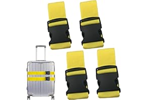 ZYLDK Zestaw 4 regulowanych pasków bagażowych, pasek bagażowy, paski transportowe, Suitcase akcesoria, walizka podróżna, 4 szt