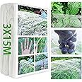 Garden Netting - 3 x 15m, Insect Netting for Veg Patch Fine Mesh, Raised Bed Plant Covers Netting, Greenhouse Tunnel Screen Barrier Net Protect Vegetable Fruits Flower From Insect Pests Birds