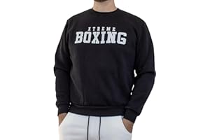 XTREME BOXING - Felpa in Cotone Felpato Girocollo, Maglioncino Caldo della Tuta Uomo in Cotone, Sportiva, Casa, Palestra, Jogging, Tempo Libero