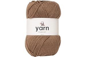 Korbond DK Brown Yarn - 100g Acrylic Wool - Lightweight, Hypoallergenic & Durable Double Knit Crochet Yarn Knitting Wool (290m Total)