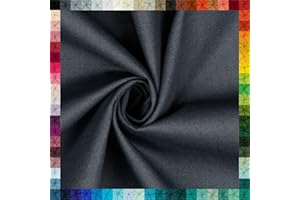 VmG-Store Baumwollstoff Uni 100% Baumwolle Oeko-Tex Meterware ab 50cm über 70 Farben zur Auswahl (02 Dunkelgrau, 200 x 148cm)