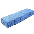 ASelected Microfibre Wax Applicator Pads - Pack 0f 10 Car Detailing Sponges 12X8X3cm Washable Soft Foam Application Pads For Polish (Blue)