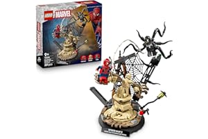 LEGO | Marvel Epic Battle: Spider-Man vs. Sandman - Superhero Toy w/ 3 Minifigures incl. Venom, and a Construction Site - Gift for 9+ Year Old Boys & Movie Fans - 76334