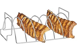 Küchenprofi 1066532800 BBQ de acero inoxidable, Spare Ribs sin grasa de rack, 38 x 25,5 x 12,5 cm