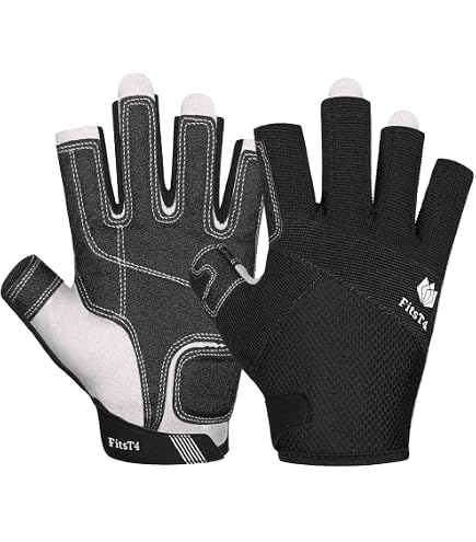 Gants De Voile Crazy4sailing - 2 Doigts Coupés, Renforts PU, Taille XS-XXL