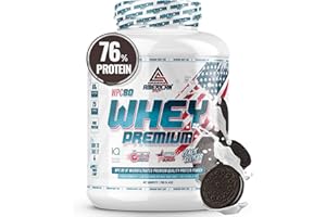 AS American Suplement | Premium Whey Protein | Proteína de Suero de Leche | Aumentar Masa Muscular | Alta Concentración de Proteína WPC80 | Kyowa Quality® (2 kg, Oreo/Black Cookies)