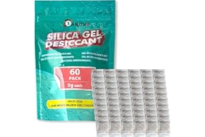 1ABOVE 2g Silica Gel Sachets | 60 Desiccant Bags | Helps to Stop Damp, Mould, Mildew and Condensation