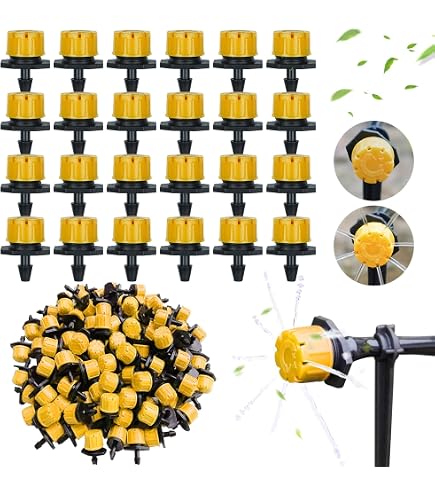 100 Goutteurs D'Irrigation Réglables - Système Goutte à Goutte Jardin - Débit 0-70L/H - Pour Tuyaux 4/7mm