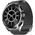 boAt Enigma Gem Women's Luxury Smart Watch w/ 1.19” (3.02cm) AMOLED Display, Emergency SOS Live Location Sharing, Watch Face Studio, QR Tray, BT Calling, 700+ Active Mode, HR & SpO2 (Metallic Black)