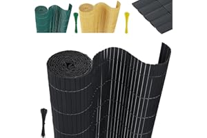 XMTECH PVC Sichtschutzmatte Sichtschutzzaun Wetterfest 160 * 500cm Anthrazit Sichtschutz Zaun PVC Zaun Windschutz für Garten, Balkon & Terrasse