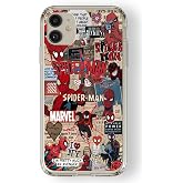 Multitronic iPhone 11 Uyumlu Spiderman Kolaj Tasarım Baskılı Şeffaf Kılıf, space11i170