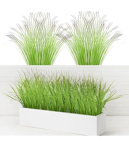 Belle Vous Set di 4 Piante di Spighe di Grano Artificiali in Plastica - Pianta Finta da Interno ed Esterni, Casa, Ufficio, Cucina - Piante Artificiali per Matrimoni, Decorazioni da Tavola e