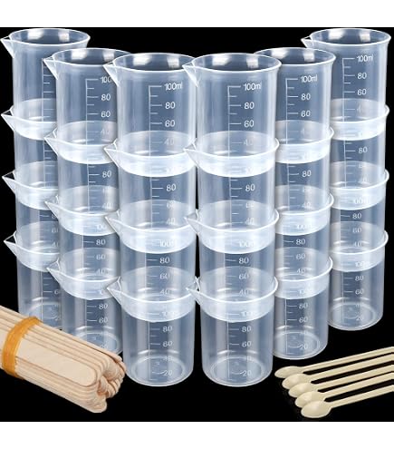 50 Stück 30 Ml Plastik-Messbecher – Transparent, Wiederverwendbar, Für Harz & Farbe