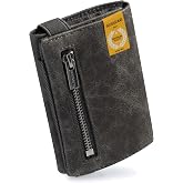 GUGGIARI&reg; Premim Soft Leather Men's Wallet, Coin Pocket, RFID | Trifold design, elastic closure, card compartments, coins and
