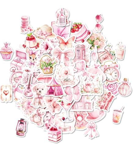 Embhlitfe 50 Stück Aesthetic Sticker Set,Wasserfes Produktbild-Vorschau 10