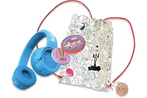 KEKZ (EDEL) Kekz Starterset Premium Blau: Kekzhörer inklusive Cookie Crew Hörspiel & Wunderkekz, exklusiv bei Amazon mit KEKZ-Sammelbeutel (Kopfhörer für Kinder, Reisekopfhörer für unterwegs & zuhause)