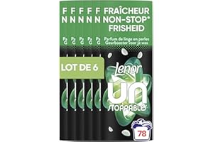 Lenor Unstoppables d’Ariel, 78 lavages (6 x 155g), Parfum de Linge en Perles Pour un Vent de Fraîcheur Lavage Après Lavage,