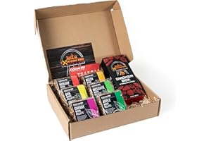 Exstream Caja de selección de pellets de madera para barbacoa, manzana, cereza, haya, mezquite, roble, nogal