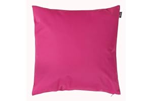 Bean Bag Bazaar Plain Cushion, Pink Cushion, Cushion with Cover Included, Water Resistant, Outdoor Cushions for Garden Furniture
