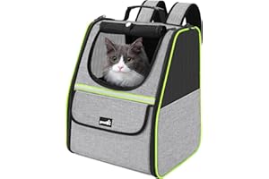 Pecute Zaino Trasportino per Gatti, Zaino Trasportino per Cani di Piccola Taglia, Borsa Trasportino per Gatti da Viaggio Escursionismo Bici Equitazione Passeggiate All'Aperto