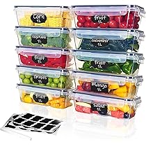 HOMEE Lot De 50 Boîtes Alimentaires Réutilisables Avec Couvercles En