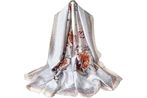 WEIGEER Silk Scarf Women Sciarpa di seta da donna, scialle fazzoletto per lunga sciarpa leggera, da spiaggia, cintura vintage scialle Christmas Decorations Scarf Belt Butterfly Shawl