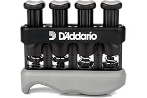 D'Addario Varigrip Entrenador de fuerza de agarre para guitarristas con altura y tensión personalizables