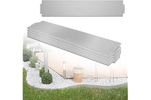 HENGMEI Bordure de pelouse en métal galvanisé - 50 m - 100 x 18 cm par pièce