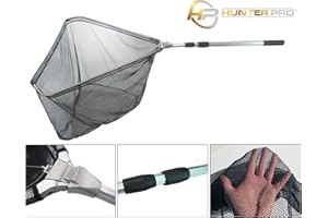 Hunter Pro Specimen Carp Landing Net. Telescopic Folding 28'' Stalking Travel Landing Net