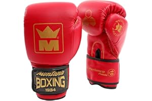 MONTANA - Gants de boxe X-PERIENCE - Boxing & Sports de Combat - Polycomposite - 14 oz (396,9 g) - Rouge