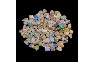 Gemkora 10pcs Raw Ethiopian Opal Stone, Loose Gemstone and Crystals, Wholesale Lot, Fire Play Opal, Rough Crystals, Opal Rock, Jewelry Making Supplies, DIY & Crafts, 10 to 18 mm